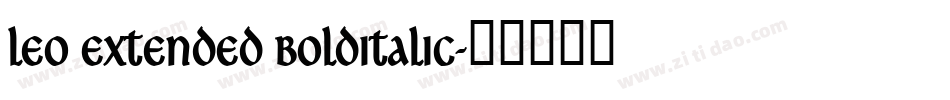 Leo Extended BoldItalic字体转换